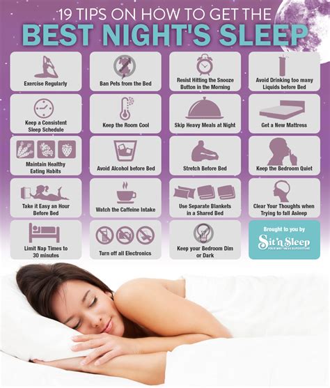 19 Tips On How To Get The Best Nights Sleep Visual Ly