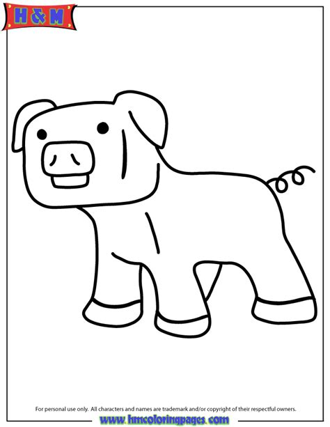 cartoon pig coloring page   coloring pages