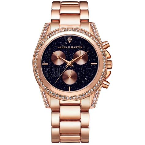 hannah martin women quartz watch rose gold stainless steel watches sale