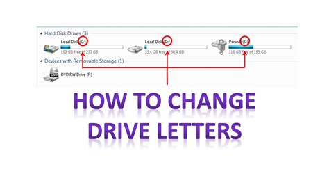 change  drive letter youtube