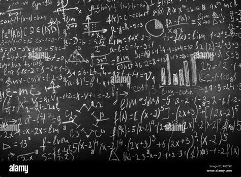 blackboard inscribed  scientific formulas  calculations  physics  mathematics