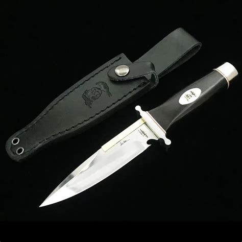 duoclang small army combat fixed blade knife aus  steel ebony handle