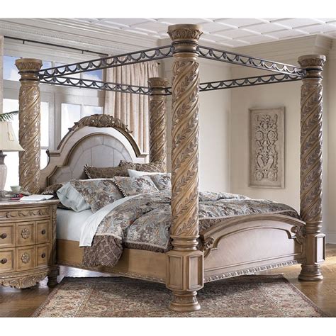 south coast poster canopy bed signature design  ashley