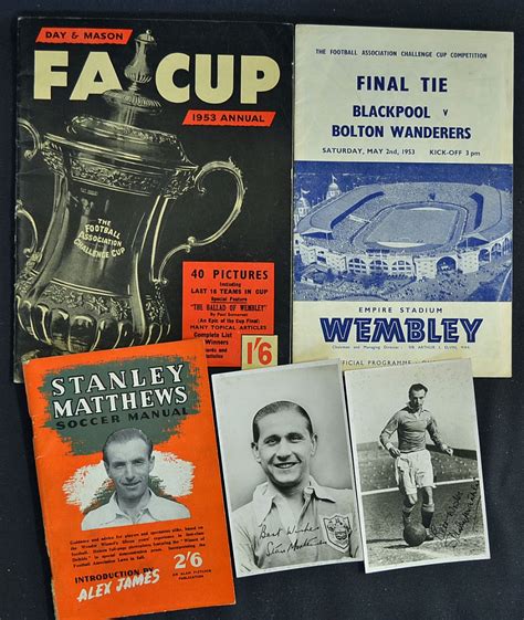 mullock s auctions 1953 fa cup final football programme