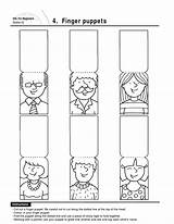 Family Finger Puppets Puppet Printable Kids Craft Crafts Daddy Worksheets Activities Paper Songs Cut Kindergarten Fingers Printables Paste Preschool Pdf sketch template