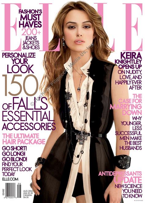 Cover Of Elle Usa With Keira Knightley August 2006 Id
