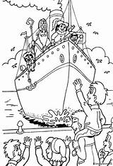 Sinterklaas Pakjesboot Stoomboot Kleurplaten Piet Zwarte Intocht Sint Leukekleurplaten Animaatjes Animatieplaatjes Coloringpage Kleur Plaatjes Vergelijkbare sketch template
