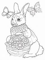 Easter Bunny Coloring Pages Girl Egg Mural Eggs Printable Janbrett Jan Brett Cute Cards Drawings Kids Bunnies Adult Lapin Hop sketch template