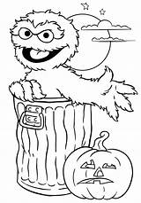 Coloring Halloween Pages Printable Sheets Sheet Color Kids Print Sesame Street Printables Drawings Oscar Elmo Grouch Disney Colorings Templates sketch template