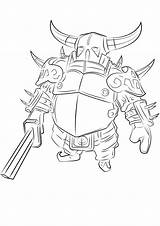 Royale Pekka Clans Knight Xcolorings Hog Oddbods 1280px sketch template