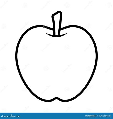 apple coloring page vector illustration image  white background