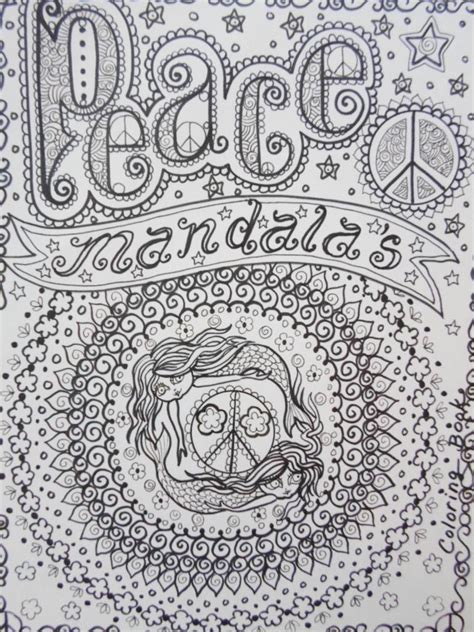 peace mandalas coloring book  color   chubbymermaid