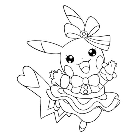 anime cute pikachu girl coloring page turkau