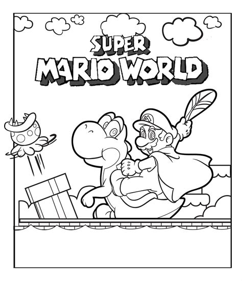 mario coloring pages black  white super mario drawings    color