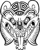 Mayan Jaguar Aztec Mayas Inca Mascaras Clipartmag Yahoo sketch template