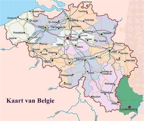 kaart van belgie