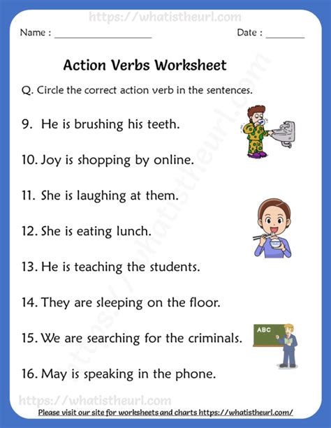 action verb activities