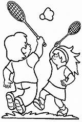 Badminton Sportarten Verschiedene Boling Shuttlecock Racket Ausmalen Getdrawings Malvorlage Kategorien sketch template