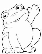 Coloring Pages Princess Brings Frog Cute sketch template