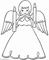 Coloring Christmas Angel Pages Angels Printable Christian Kids Cute Print Angle Decorations Colouring Gabriel Story Color Sheets Templates Simple Colors sketch template