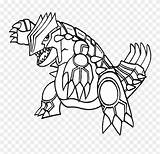 Pokemon Coloring Groudon Pages Pngfind sketch template