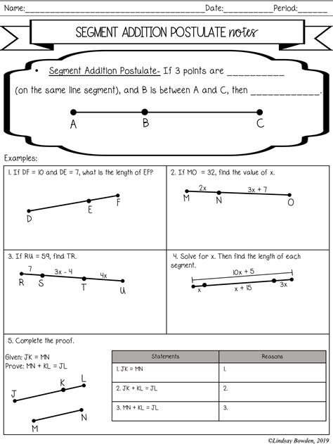measuring segments  angles worksheet