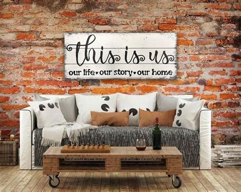 living room decor    wood sign rusticly inspired signs