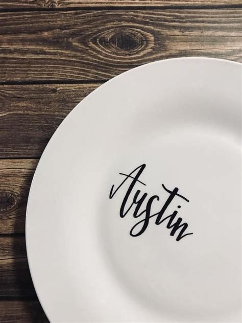 personalized dinner plate custom dinner plates plate calligraphy