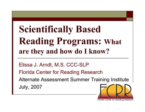 fcrr summer institute july