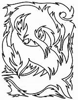 Coloring Pages Fire Flaming Animal Abstract Advanced Teens Adults Printable Color Getcolorings sketch template