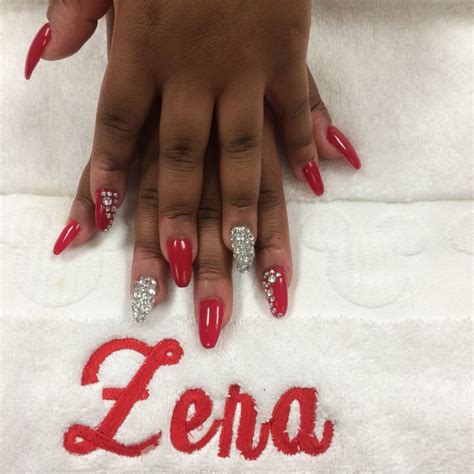 red prom nail spa nail designs nails