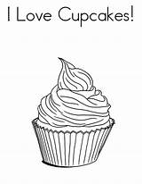 Cupcakes Coloring Pages Netart sketch template