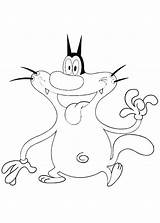 Oggy Cockroaches Cartoon Cafards Sticking Tocolor Tongue sketch template