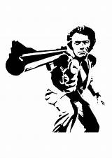 Clint Stencil Eastwood sketch template