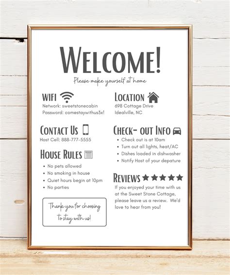 attractive   house rules signs  airbnb floorspace