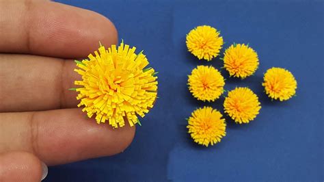 diy mini paper flowers    small paper flower easy tiny paper crafts youtube