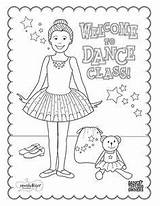 Dance Coloring Pages Ballet Class Kids Colouring Sheets Sleeping Beauty Welcome Ballerina Printable Open Program Dancing Positions Studio Baby Teacher sketch template