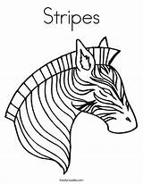 Zebra Coloring Stripes Pages Zig Zag Face Head Cartoon Zebras Kids Color Print Template Printable Cute Cliparts Colouring Outline Twistynoodle sketch template