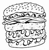 Coloring Cheeseburger Food Pages Shirt Tattoo Printable Cartoon Junk Bad Getcolorings Designs sketch template
