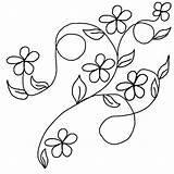 Vine Vines Coloring Pages Leaves Flowers Flower Drawing Leaf Drawings Outline Simple Clipart Line Procoloring Printable Color Colouring Fall Tree sketch template