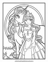 Coloring Unicorn Pages Fairy Fairies Unicorns Guide Jade Mermaid Cute Barbie Kids Summer sketch template
