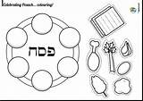 Seder Coloring Plate Passover Pages Printable Food Drawing Getcolorings Getdrawings Paintingvalley sketch template