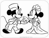 Mickey Minnie Coloring Mouse Wedding Pages Disneyclips Pdf sketch template