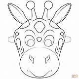 Coloring Mask Giraffe Pages Printable Drawing sketch template