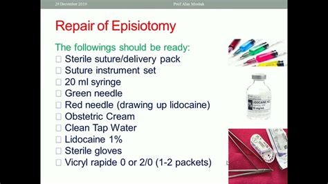 episiotomy  repair youtube