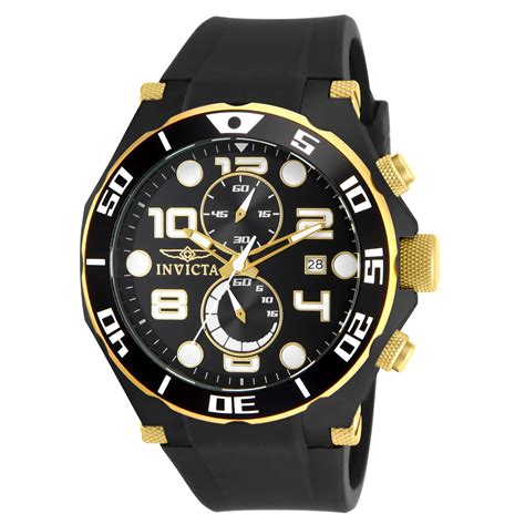invicta pro diver mens stainless steel gold