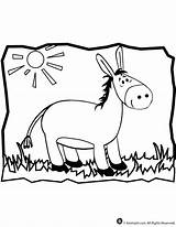 Coloring Donkey Pages Clipart Animal Printable Cartoon Template Library Print Jr Kids Popular sketch template