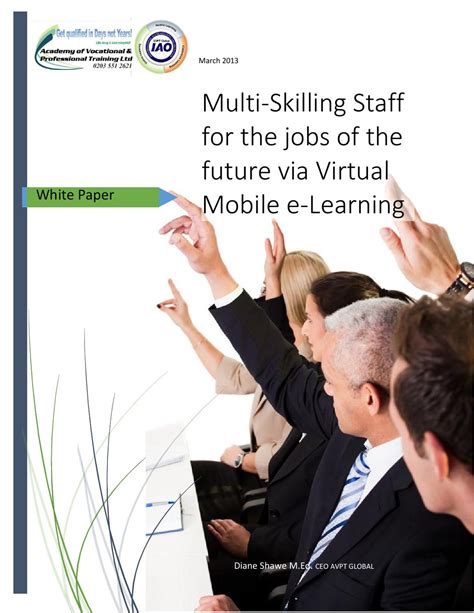 white paper multi skilling staff  jobs   future   learning   diane shawe issuu
