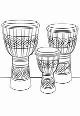 Djembe Drums Ausmalbild Trommeln Instruments Bongo Trommel Bongos Musique Supercoloring Percussions Kolorowanka Afrique Dessins Tambour sketch template