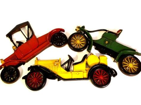 Vintage Cast Metal Sexton Usa Antique Cars Set Of 3 Car Wall Etsy